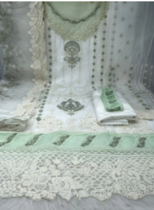 Pure Organza Unstitched Collection – Off White